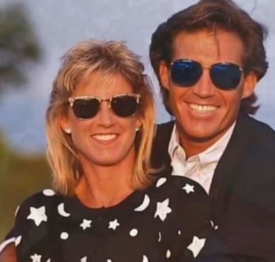 Debra Harvick ex-husband Andy Mill with Chris Evert.